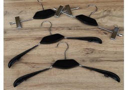 Вішалка силиконова з дерев`яною вставкою 42х3.5см. (колір чорний)